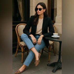 HUSH Puppies Leopard Print Pointed Toe Flats size 9